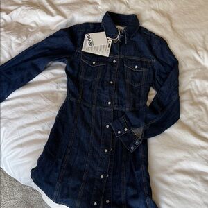 Ganni Dark Blue Denim Dress